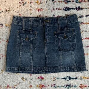 Vintage Mossimo Jean denim mini skirt dark wash size 7 excellent used condition